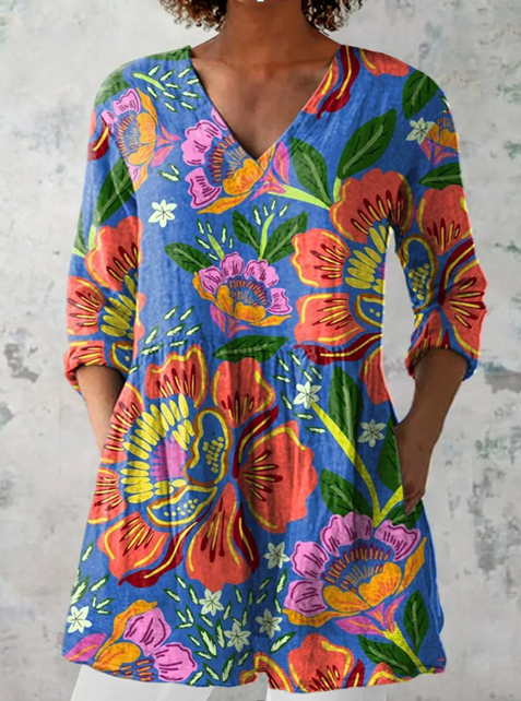 Blythe | Lange Blouse met V-Hals