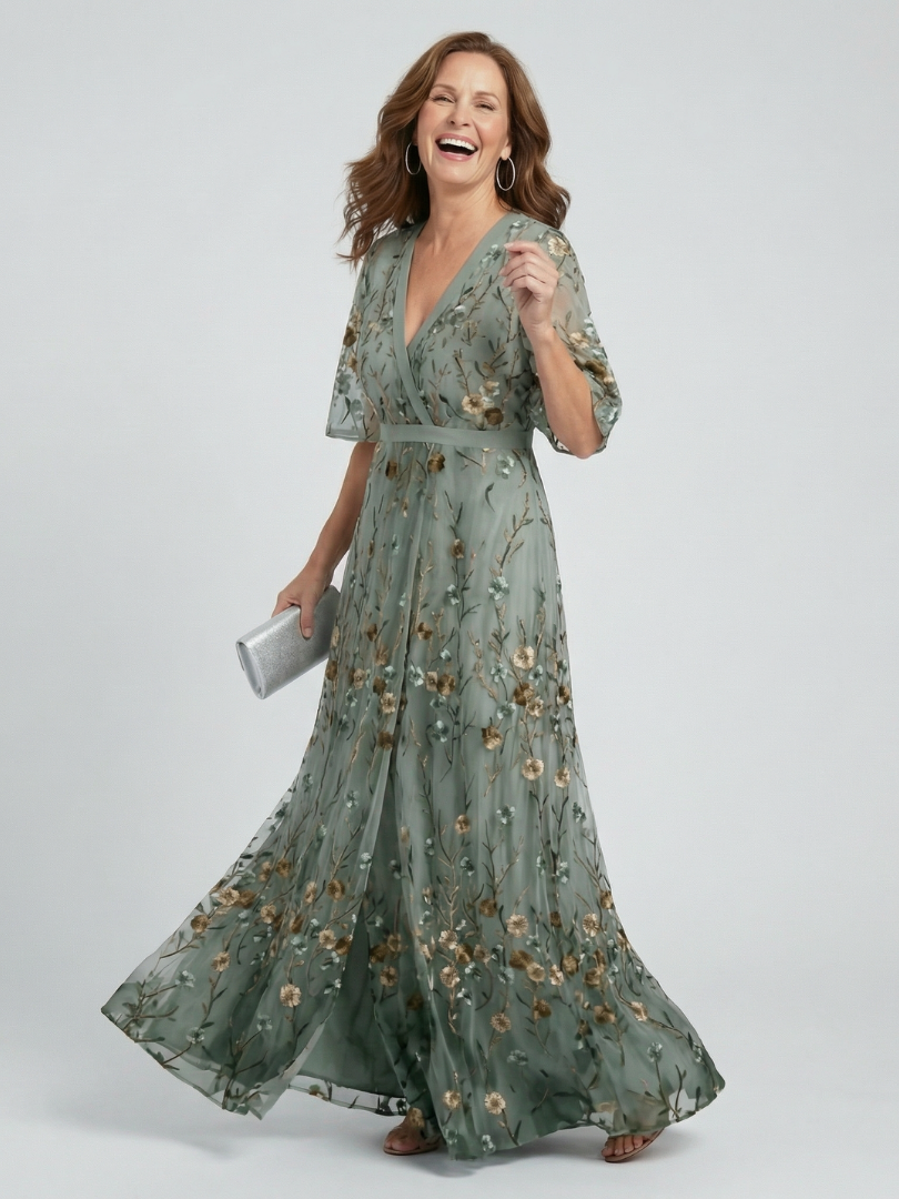 Britt | Maxi Jurk Met Halter Hals En Bloemenprint