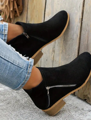 Celine | Trendy Suède Laarzen met Hak