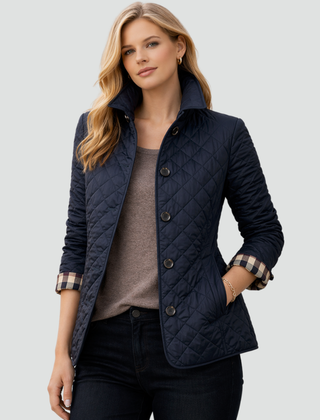 Annelies tussenseizoenjas blauw