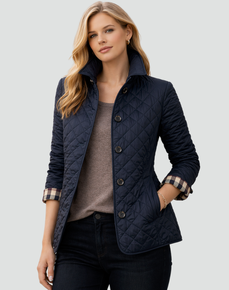 Annelies tussenseizoenjas blauw