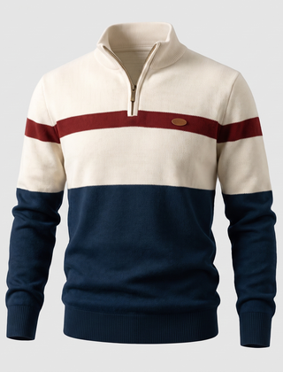 JASPER trui Navy-Wit