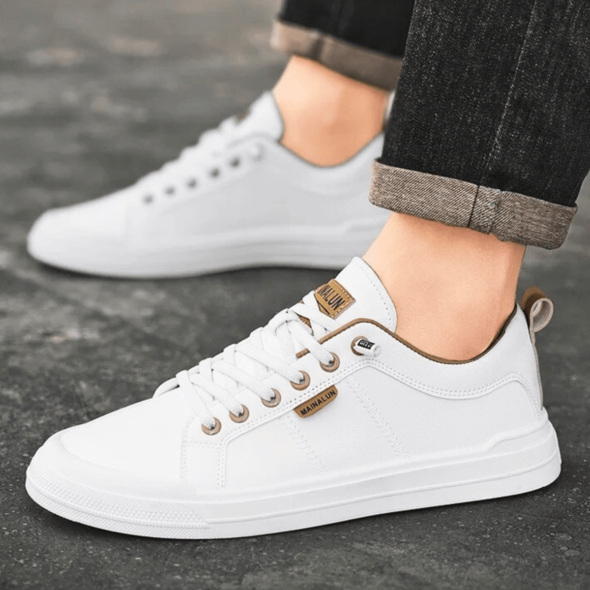 GERT | LAGE HEREN SNEAKERS MET GEVOERDE ZOOL