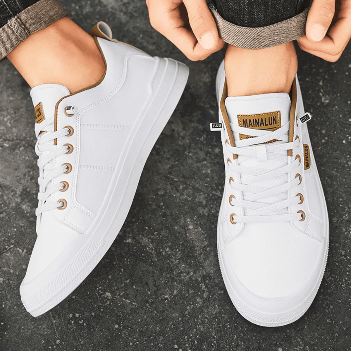 GERT | LAGE HEREN SNEAKERS MET GEVOERDE ZOOL