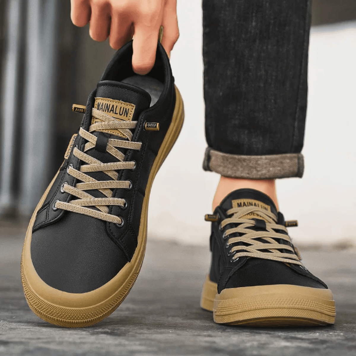 GERT | LAGE HEREN SNEAKERS MET GEVOERDE ZOOL