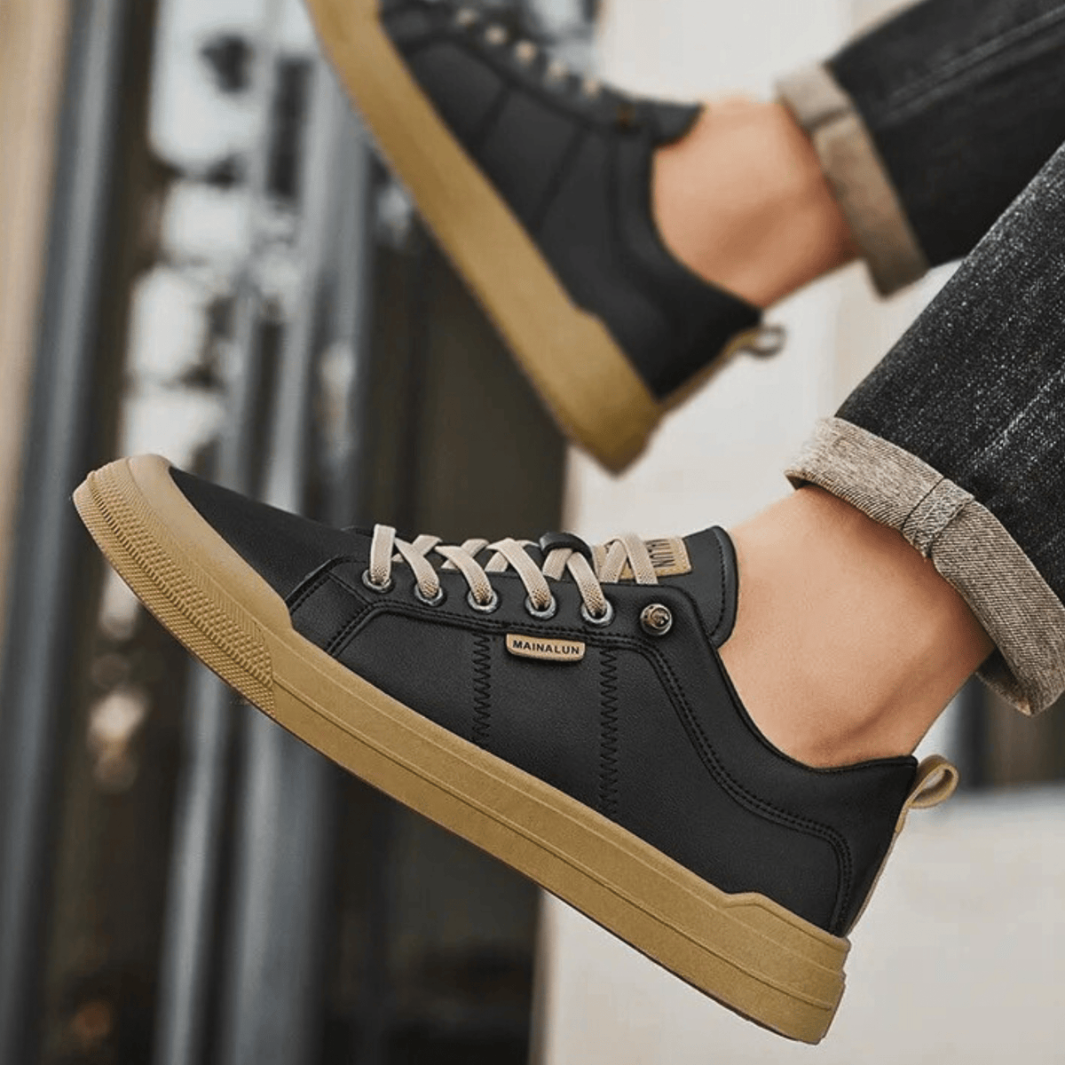 GERT | LAGE HEREN SNEAKERS MET GEVOERDE ZOOL