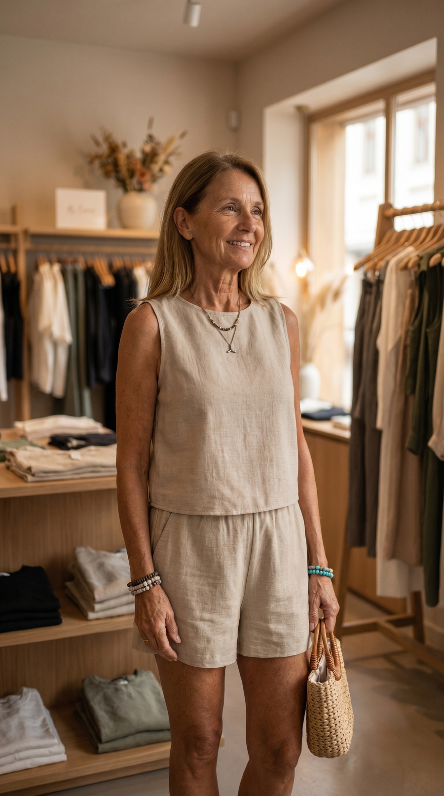 Linda | Zomerset met mouwloze top en shorts