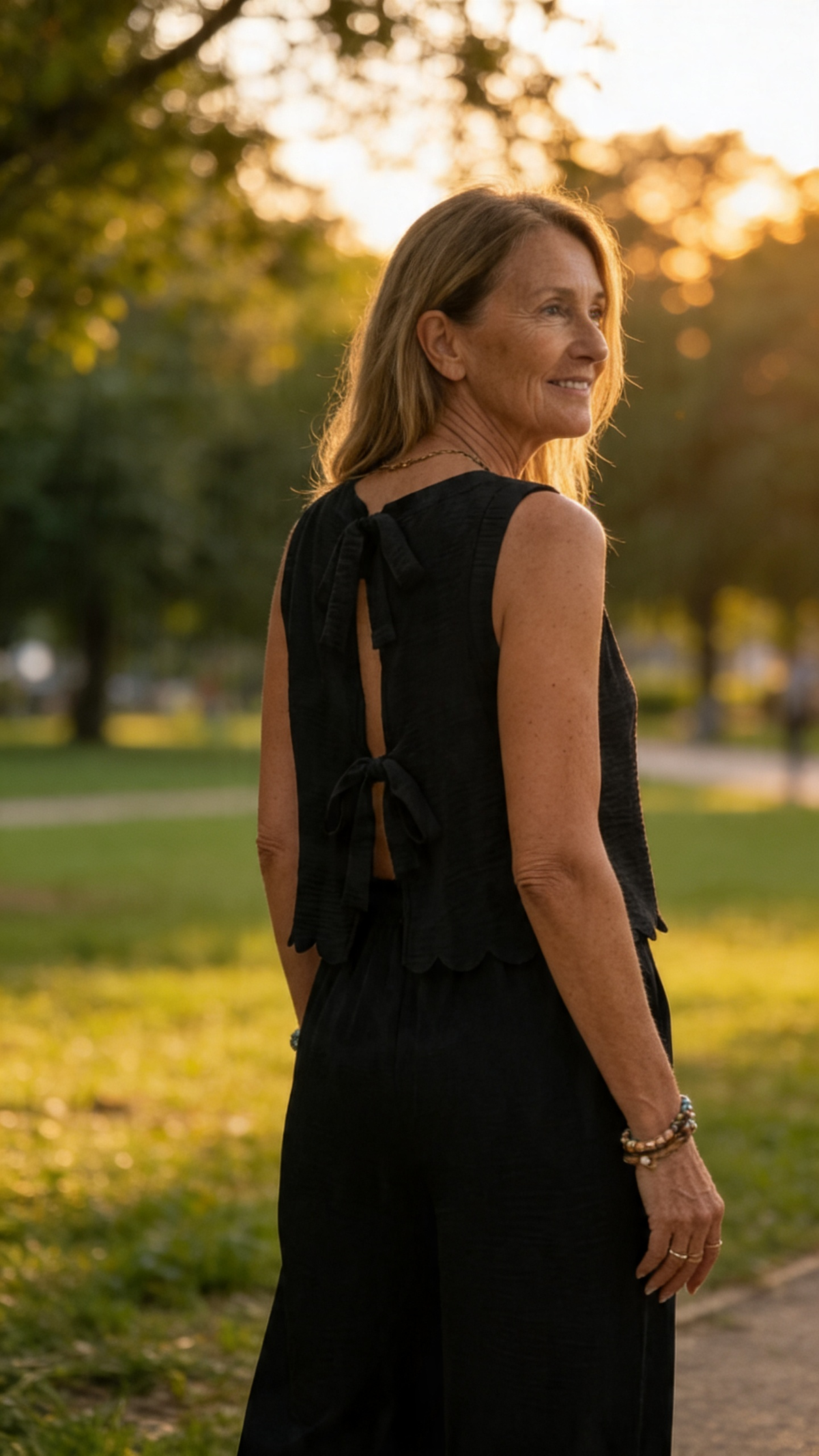 Brigitte | Tweedelige set met mouwloze top en broek