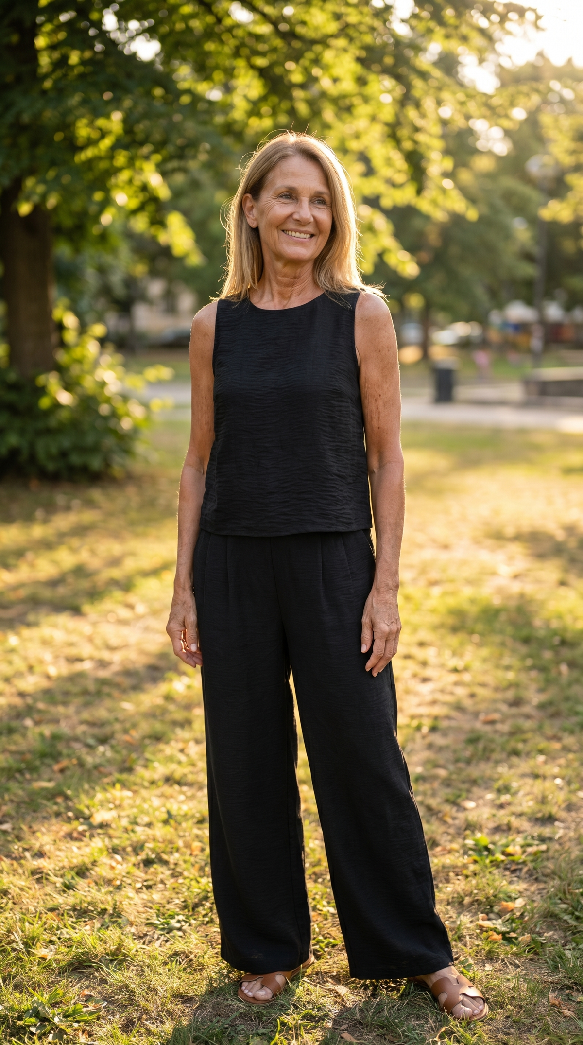 Brigitte | Tweedelige set met mouwloze top en broek