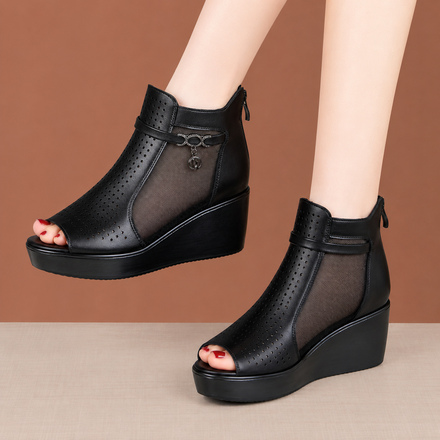 Ingrid | Sandalen met Boogondersteuning en Sleehak