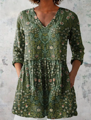 Julie | Lange Blouse met V-Hals