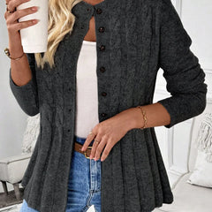 Marleen | Geribbeld Vest - Antraciet