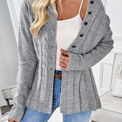 Marleen | Geribbeld Vest - Grijs