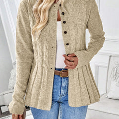 Marleen | Geribbeld Vest - Kaki