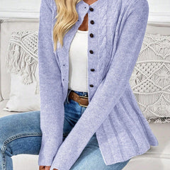 Marleen | Geribbeld Vest - Paars