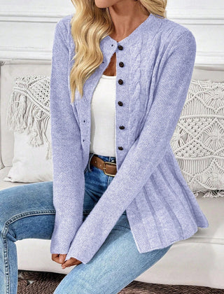 Marleen | Geribbeld Vest - Paars
