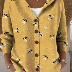 Nynke | Patchwork Vest Met Capuchon - Geel