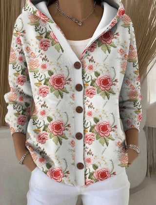 Nynke | Patchwork Vest Met Capuchon - Poederroze