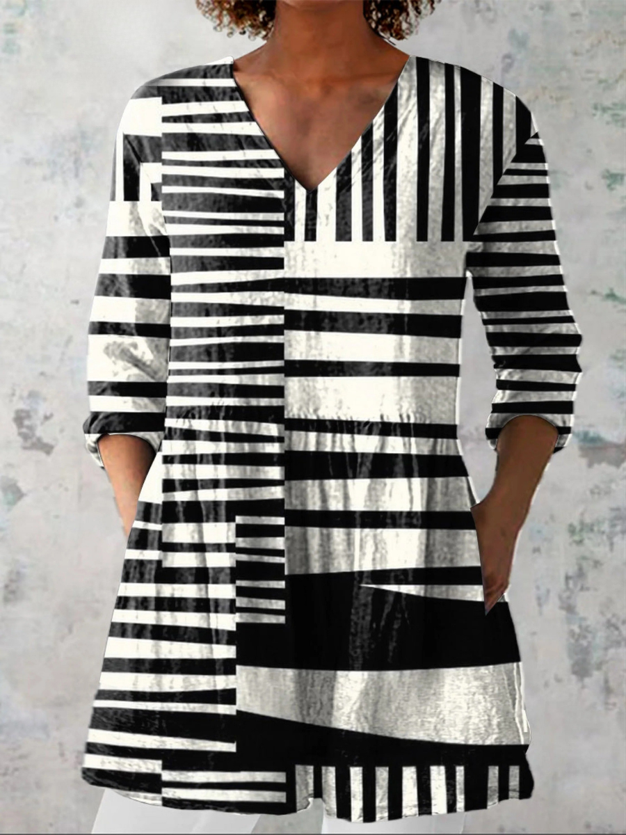 Rosalie | Lange Blouse met V-Hals