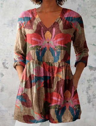 Sarah | Lange Blouse met V-Hals