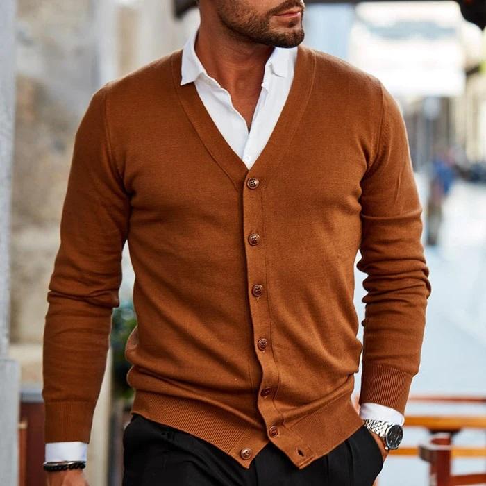 Stefan | Casual Vest Voor Heren - Donkerbruin