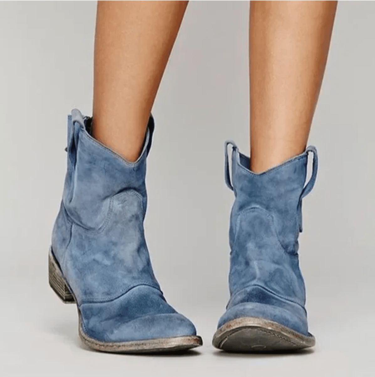 Wendy | Suède Enkellaarzen Met Arch Support - Blauw