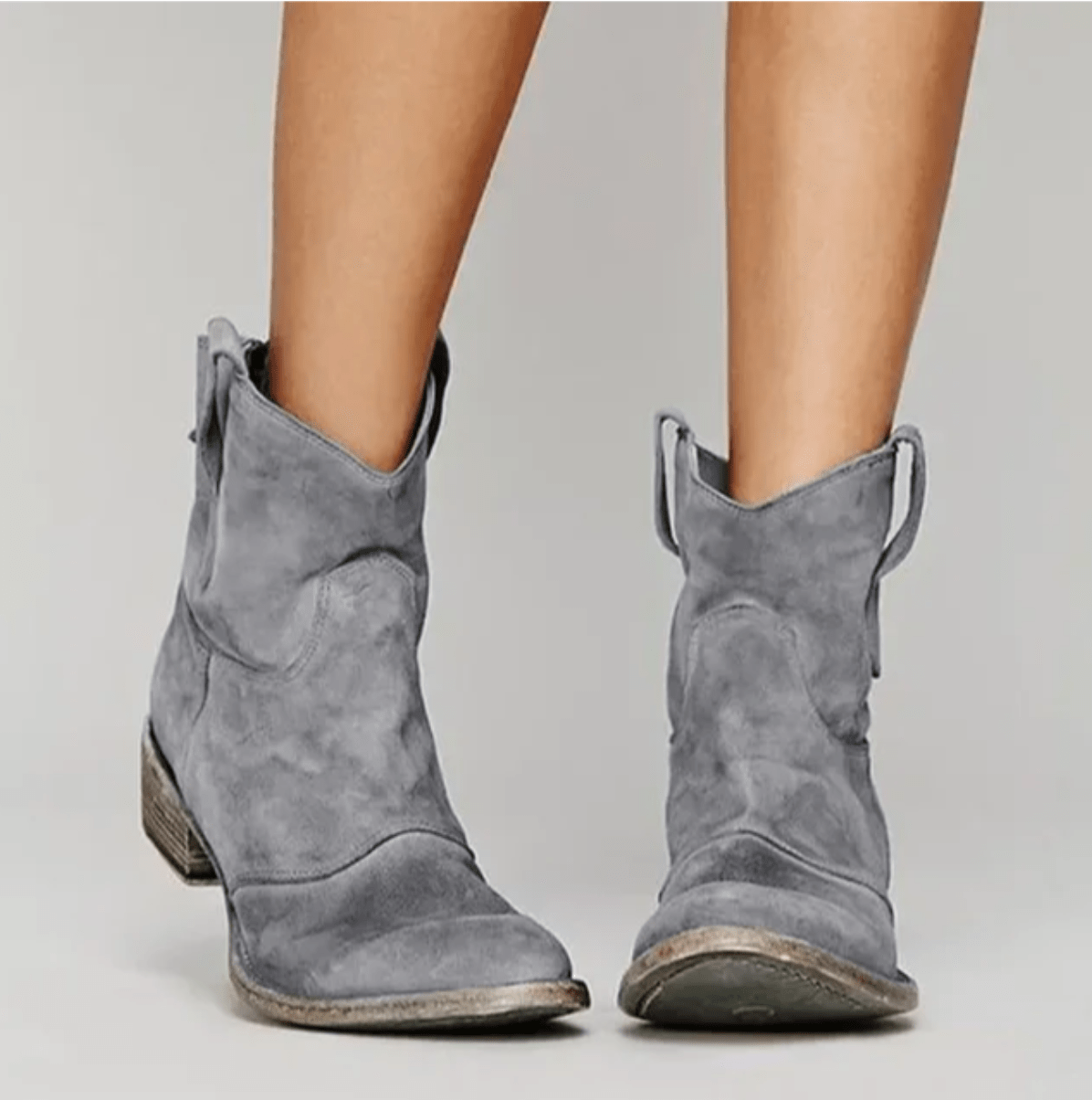 Wendy | Suède Enkellaarzen Met Arch Support - Grijs