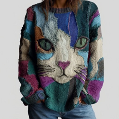 Zoë petrolblauw print