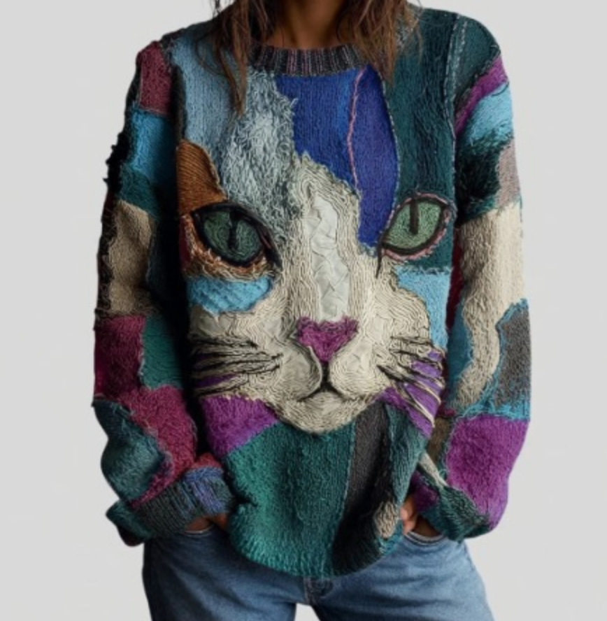 Zoë petrolblauw print